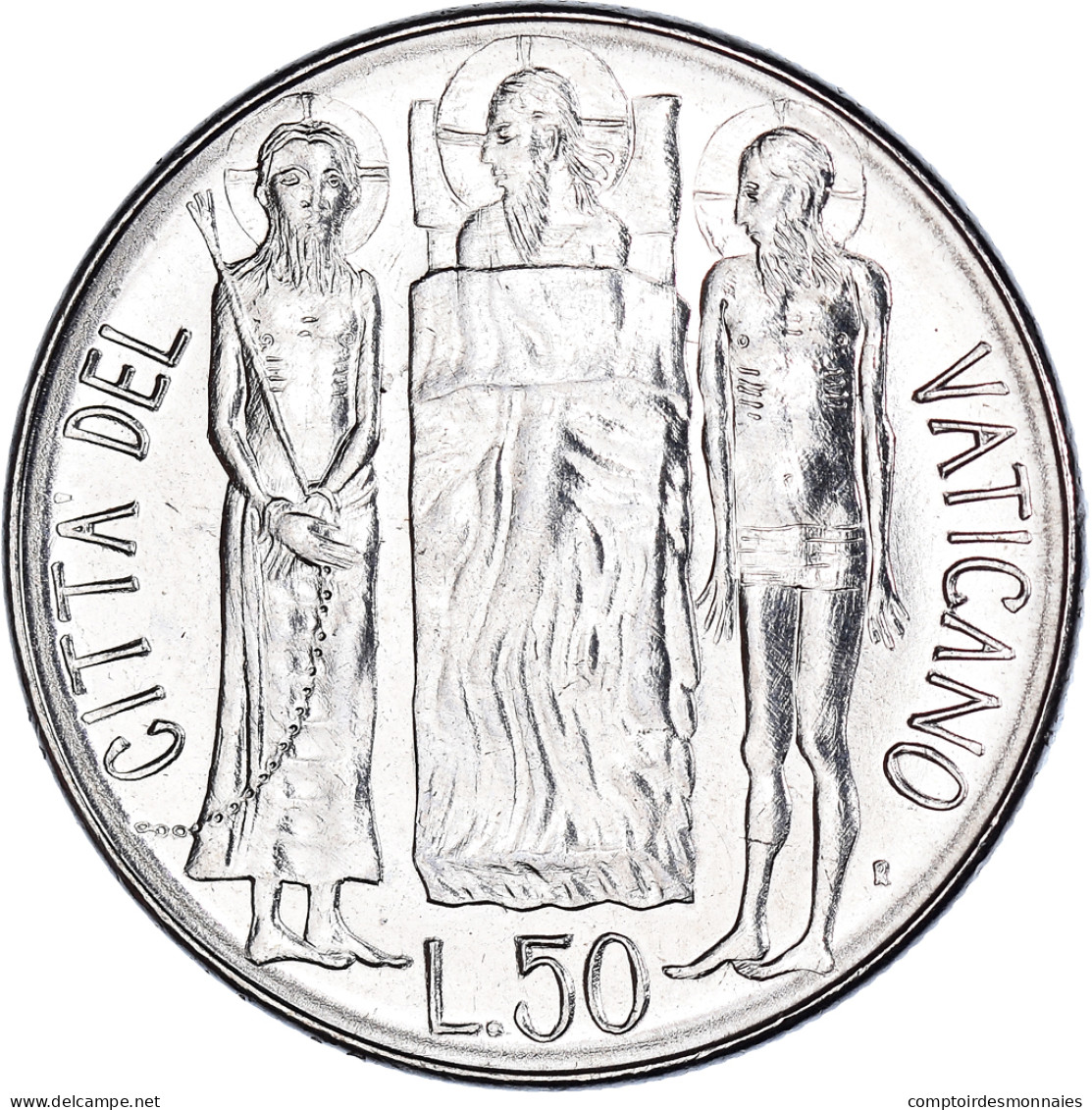 Monnaie, Cité Du Vatican, John Paul II, 50 Lire, 1981, Roma, FDC, FDC, Acier - Vaticano (Ciudad Del)