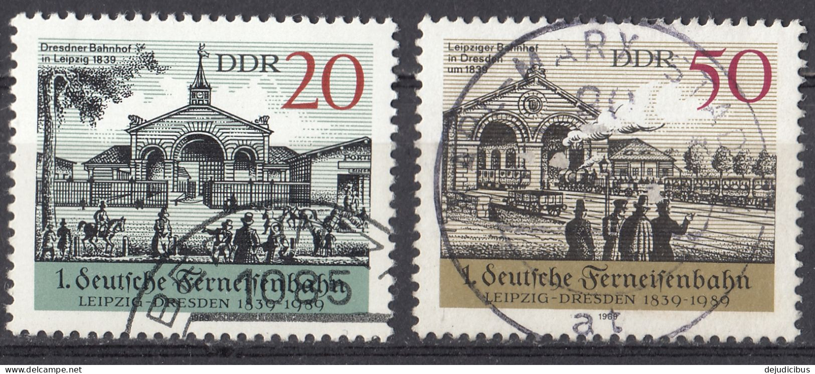 DDR - 1989 - Lotto Di 2 Valori Usati: Yvert 2844/2845. - Used Stamps