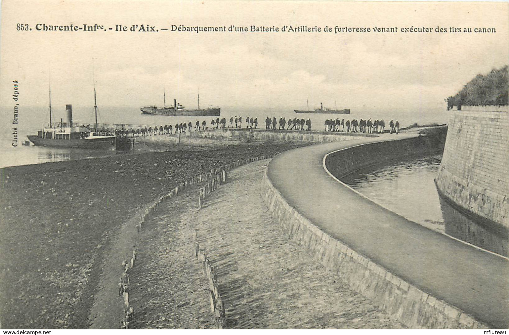 17*  ILE D AIX   Debarquement  D Une Batterie D Artillerie  De Forteresse RL22,0375 - Manoeuvres