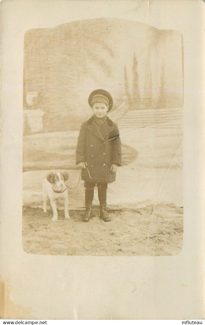 22* BINIC  Carte Photo Enfant Et Son Chien – 1918    RL22,1266 - Binic