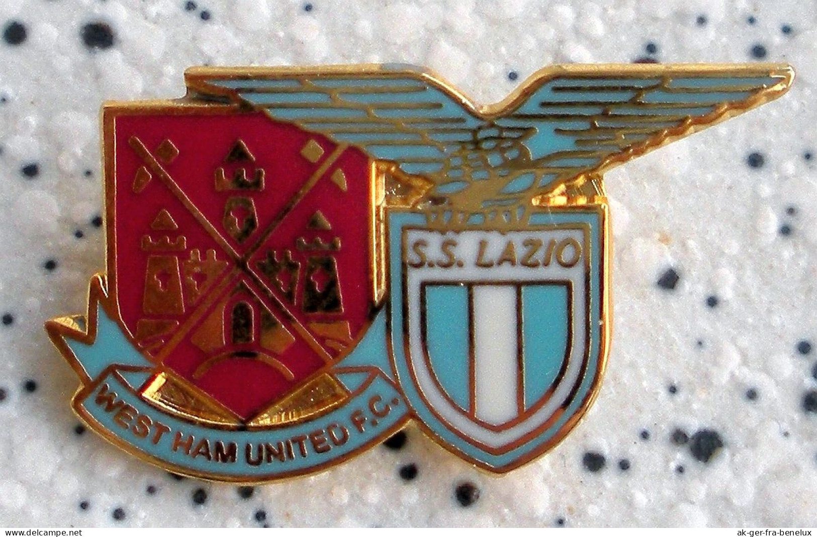 Anstecknadel Badge West Ham United FC Vs Lazio Rom 21.7.2007 Lebring London Roma England Inglaterra Angleterre Speldje - Football