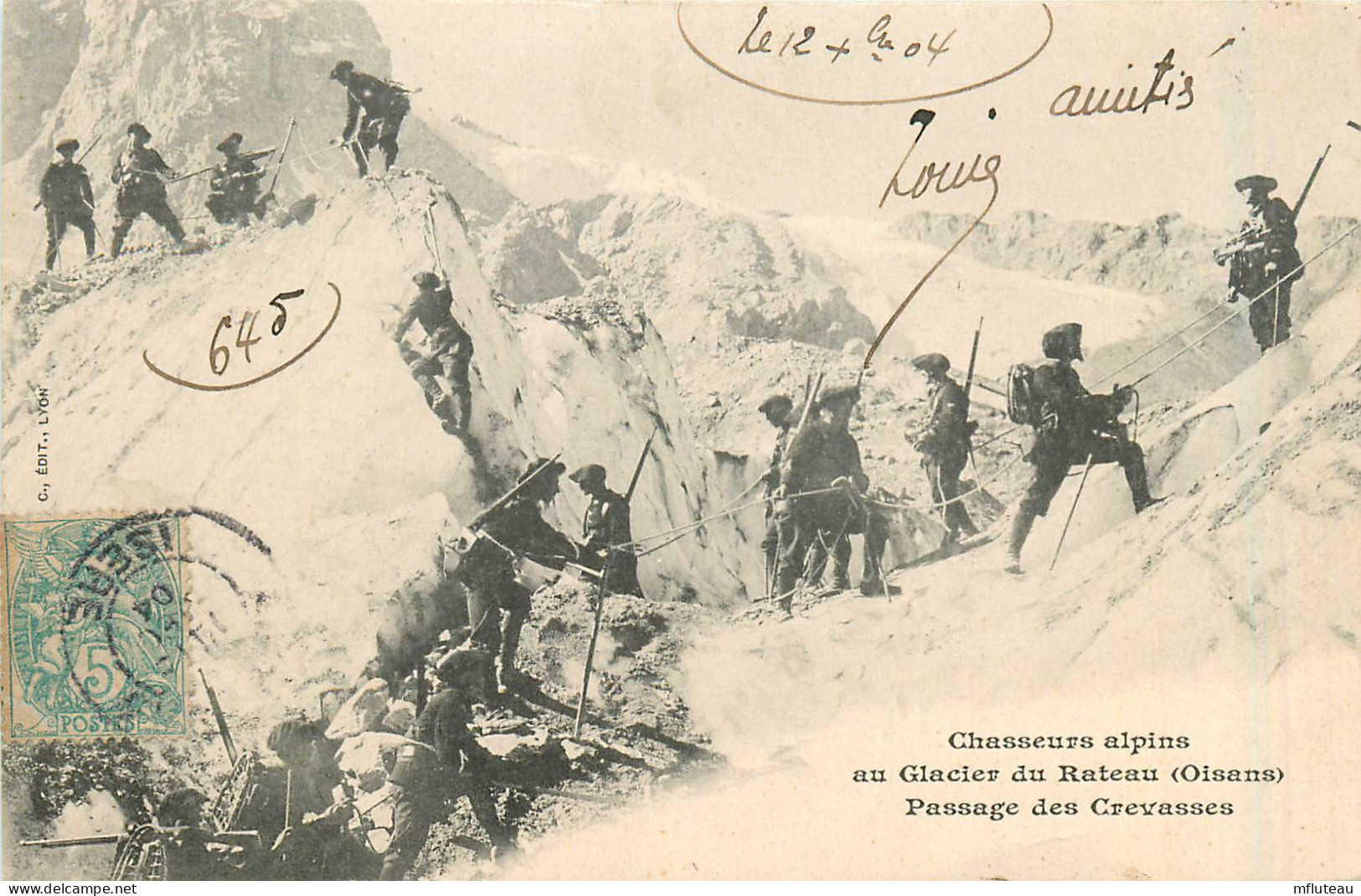 38* OISANS  Chasseurs Alpine Au Glacier Du Rateau          RL34.0624 - Manoeuvres