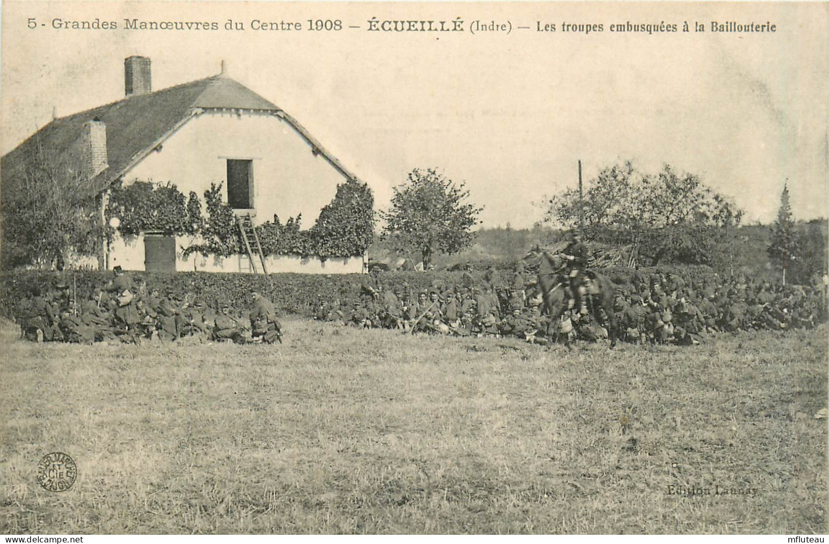 36* ECEUILLE Manœuvres 1908 -troupes Embusquees A La Ballouiterie     RL34.0361 - Maniobras