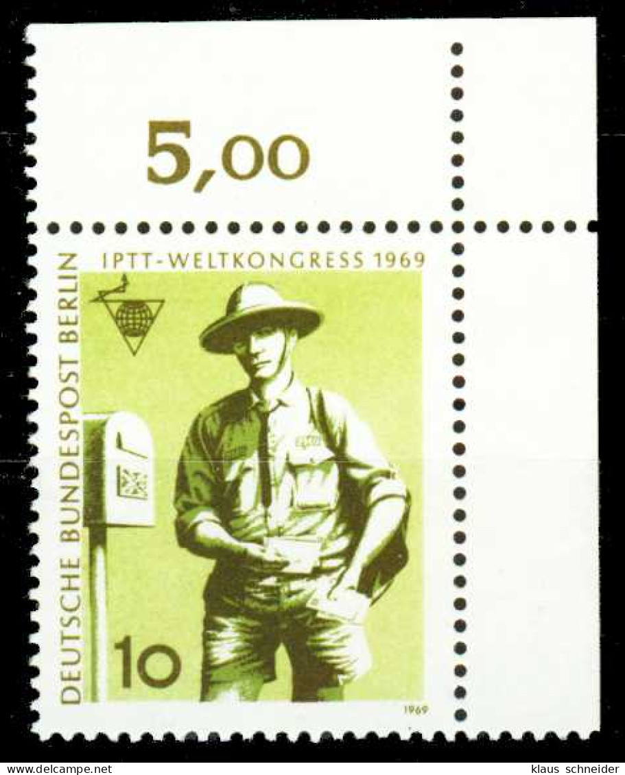 BERLIN 1969 Nr 342 Postfrisch ECKE-ORE X2BCA32 - Unused Stamps