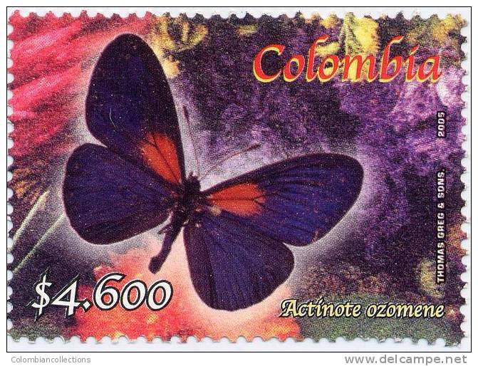 Lote 35d, Colombia, 2005, Mariposas De Colombia, HF, Butterflies SS - Colombie