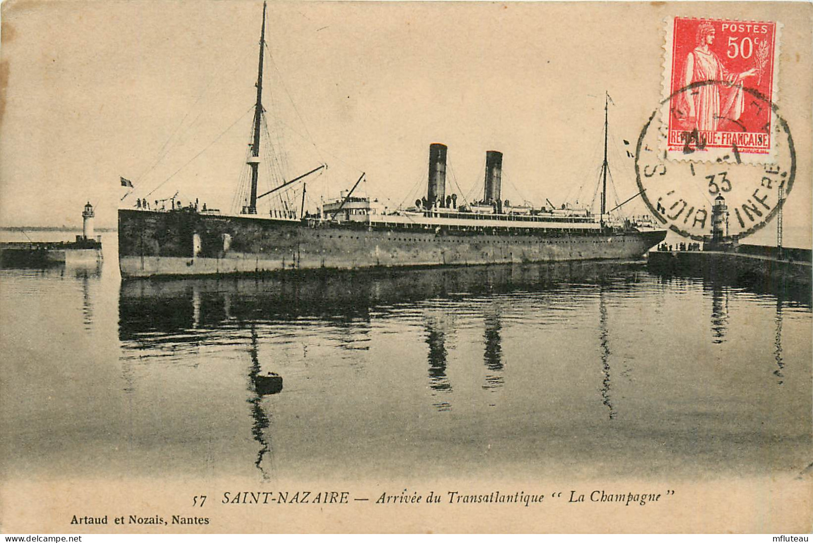 44* ST NAZAIRE    Transatlantique « la Champagne »       RL34.1073 - Saint Nazaire