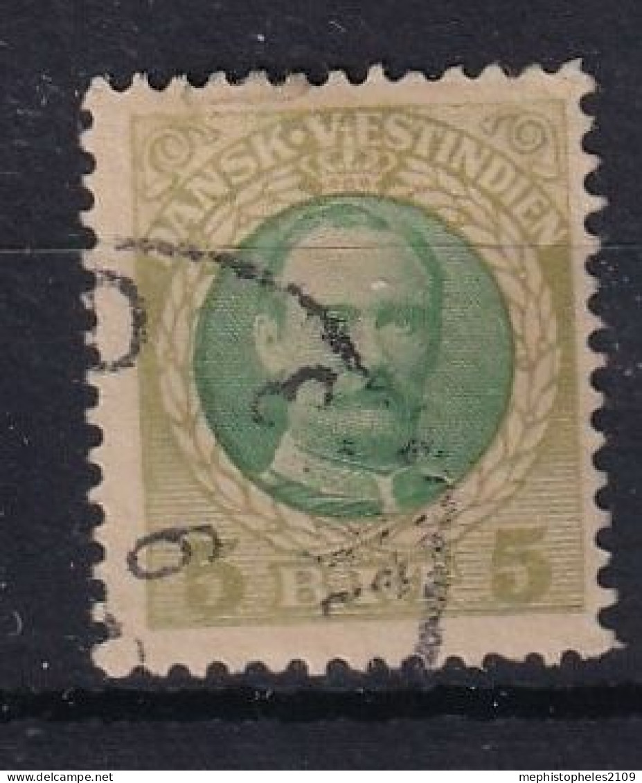 DANISH WEST-INDIES 1908 - Canceled - Sc# 43 - Color Variation - Denmark (West Indies)