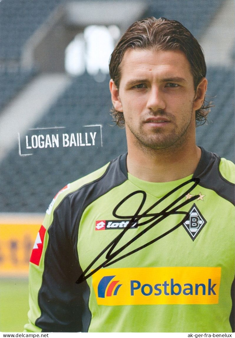 Fußball-Autogrammkarte AK Logan Bailly Borussia Mönchengladbach 10-11 Celtic Glasgow Neuchâtel Xamax FC Genk Mouscron - Authographs