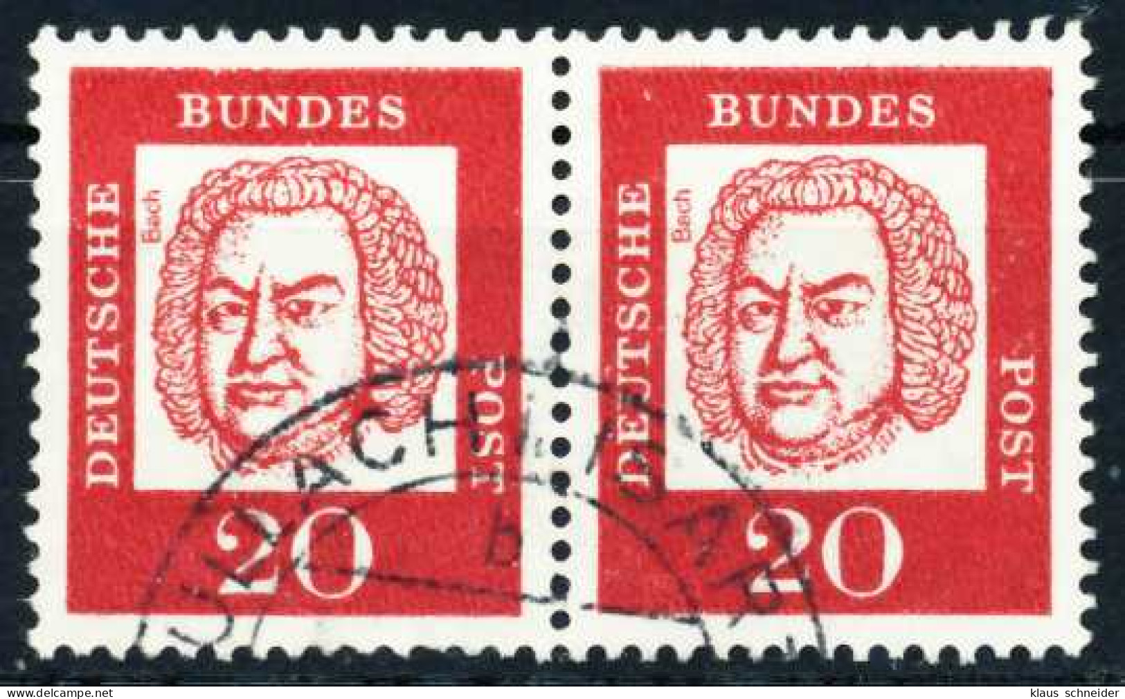 BRD DS BED. DEUT. Nr 352y Gestempelt WAAGR PAAR X580C1A - Used Stamps