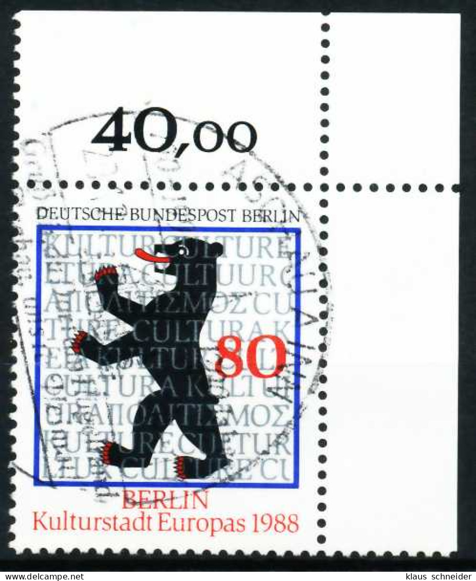 BERLIN 1988 Nr 800 Gestempelt ECKE-ORE X62A1D6 - Oblitérés