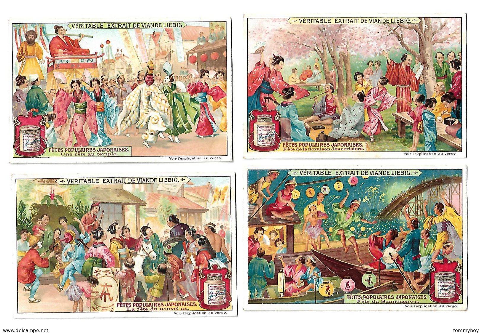 S 893, Liebig 6 Cards, Fêtes Populaires Japonaises - Liebig