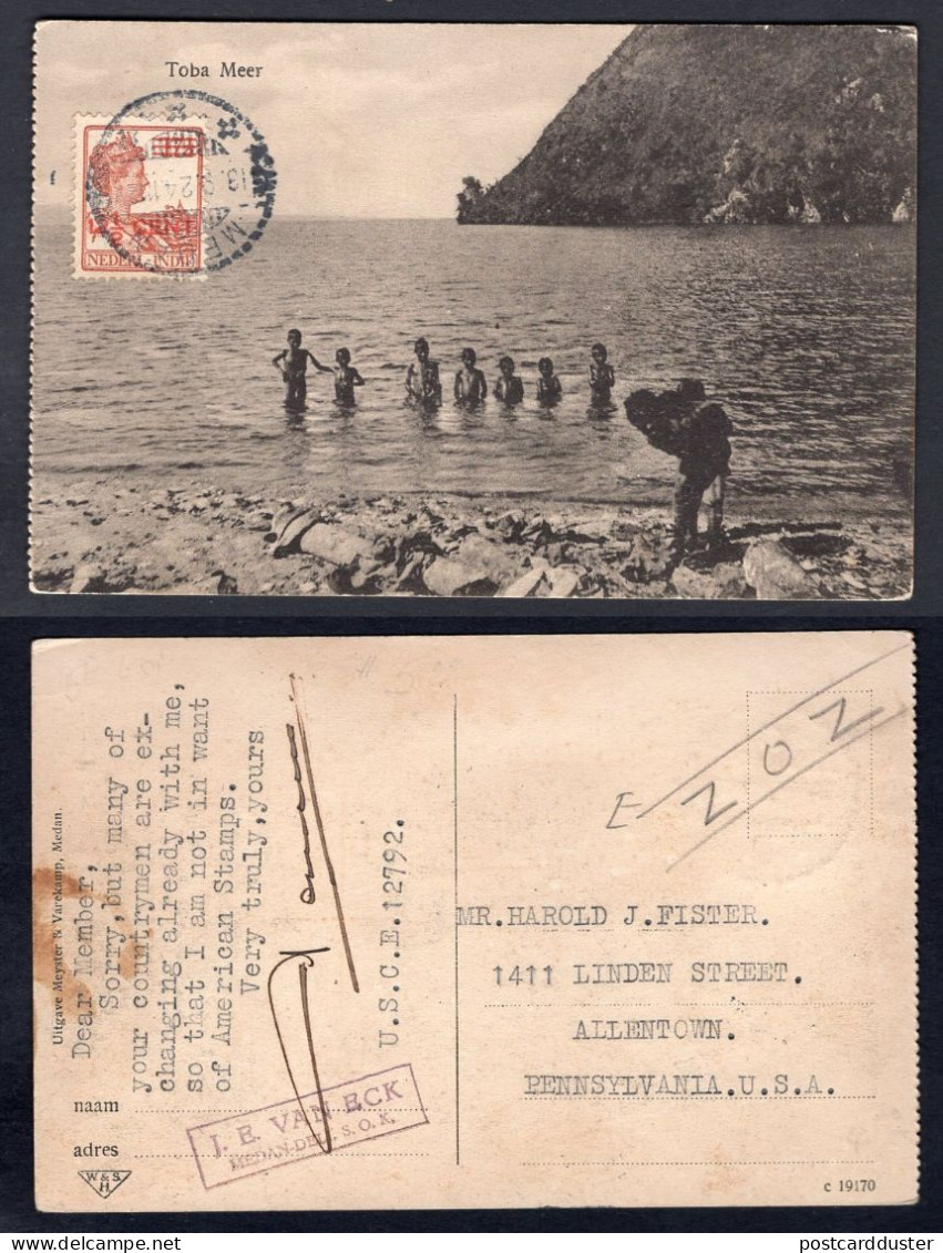 NETHERLANDS INDIES 1924 Picture Postcard To USA (p185) - Niederländisch-Indien