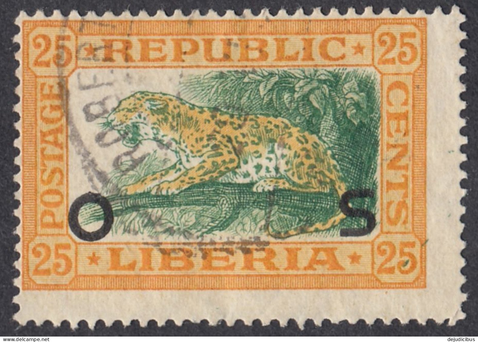 LIBERIA - 1921 -  Yvert Servizio 112 Usato. - Liberia