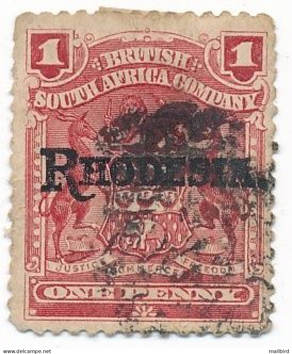 British South Africa Company / Rhodesia - 1909-12 Arms O/p Rhodesia. 1d SG101 - USED - Rodesia Del Sur (...-1964)