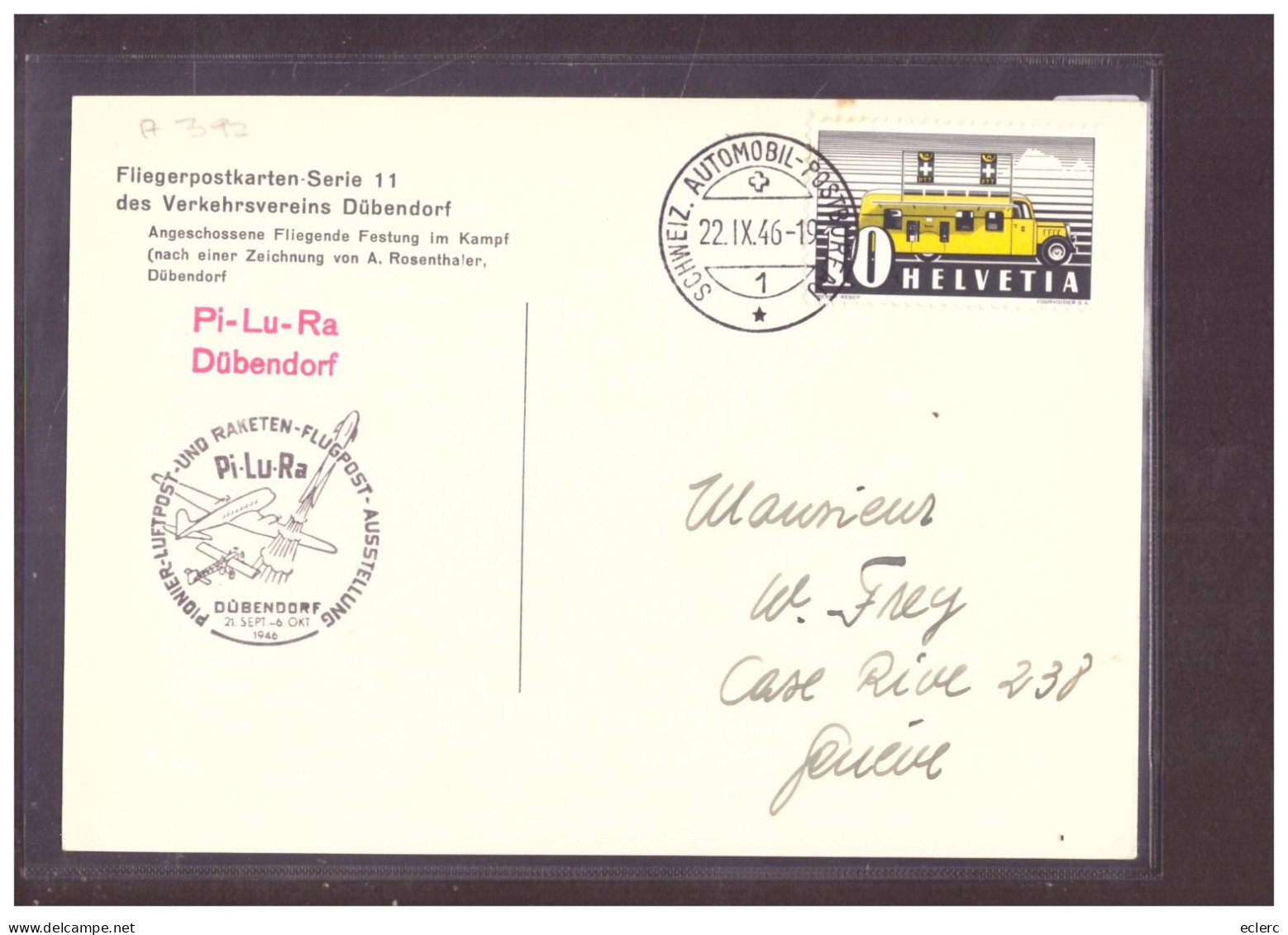 FORMAT 10x15cm - DÜBENDORF - VERKEHRSVEREINS 1946 - PI LU RA  - TB - Dübendorf