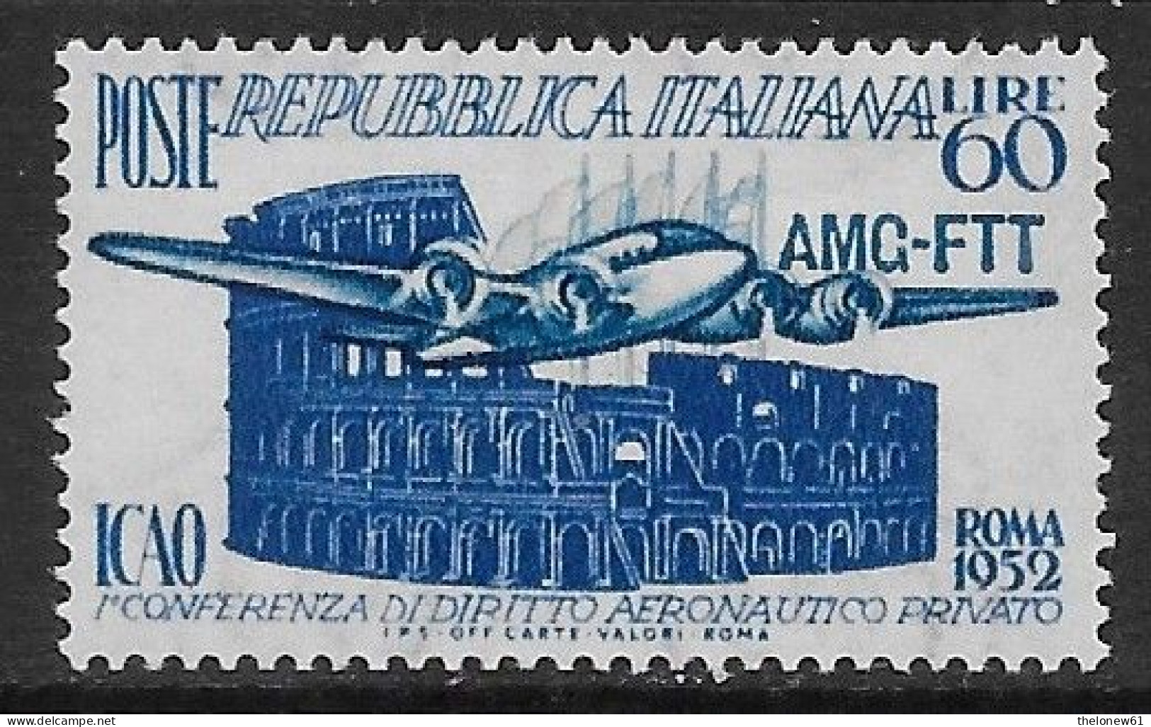 Italia Italy 1952 Trieste A ICAO Sa N.155 Nuovo MH * - Neufs