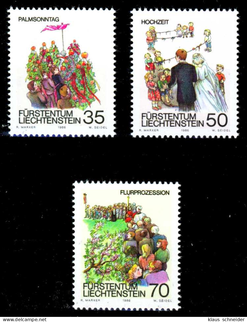 LIECHTENSTEIN 1986 Nr 899-901 Postfrisch SB462CA - Unused Stamps