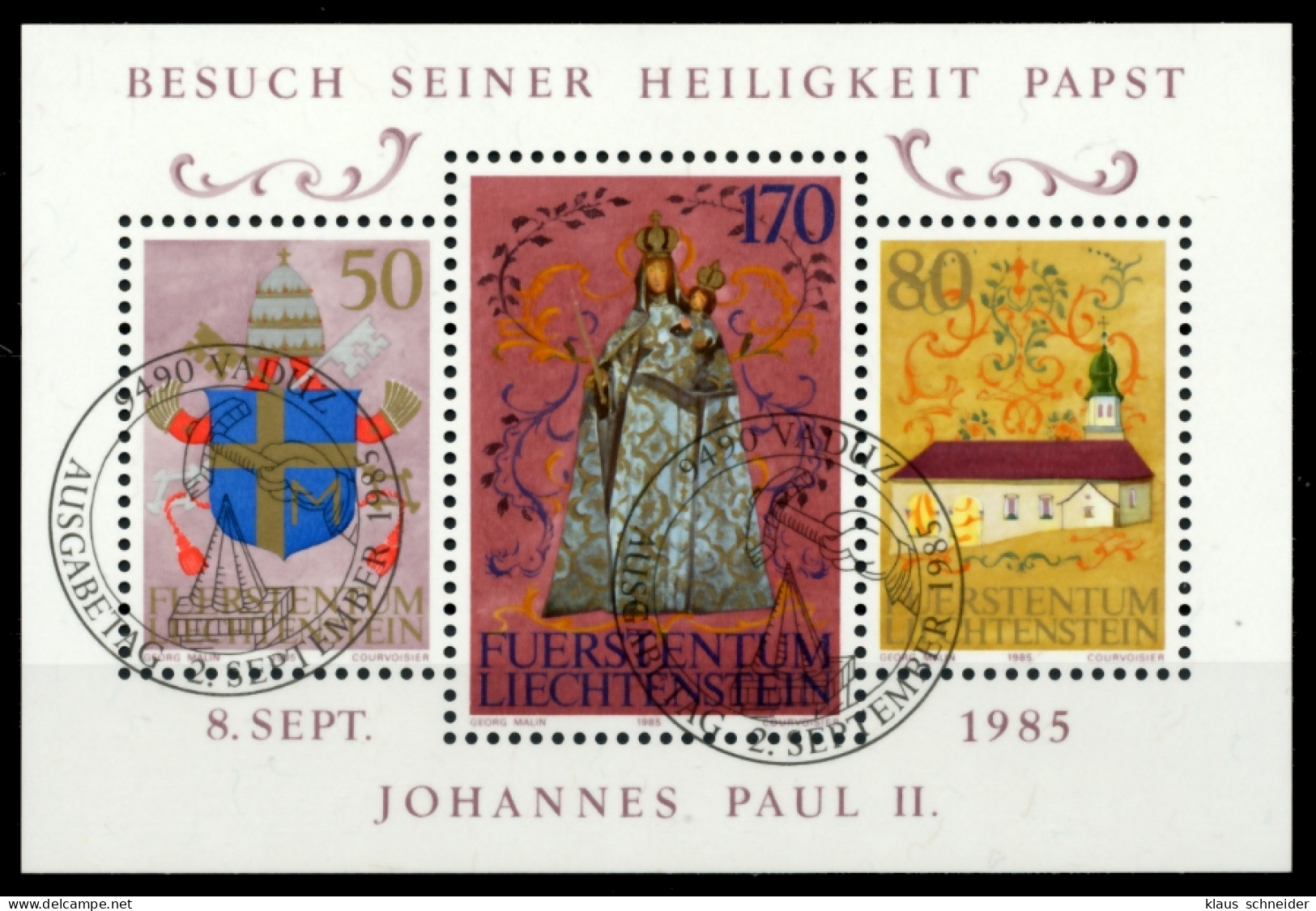 LIECHTENSTEIN BLOCK KLEINBOGEN Block 12 ESST SB46336 - Bloques & Hojas