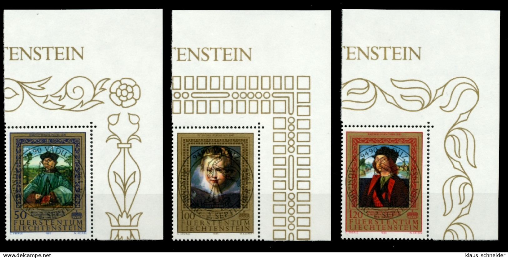 LIECHTENSTEIN 1985 Nr 881-883 Zentrisch Gestempelt ECKE-ORE X6E6836 - Used Stamps
