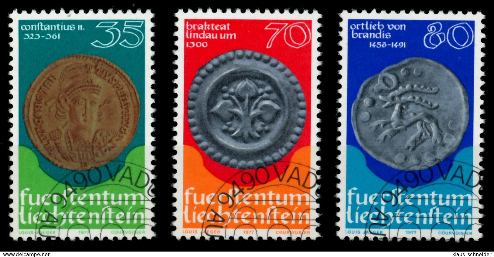 LIECHTENSTEIN 1977 Nr 677-679 Gestempelt SB4E162 - Gebraucht