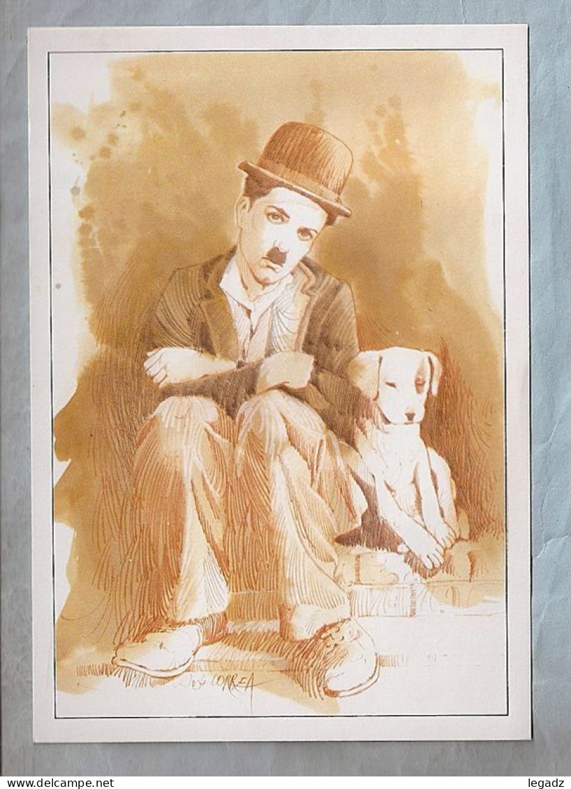 CPM Illustration - JoseCorrea - 49. Chaplin - Editions Dalix - Artisti
