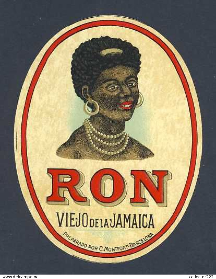 Etiquette De Liqueur: Rhum Viejo De Jamaica. Decoupee (9 X 12 Cms) (Ref.65523) - Rhum