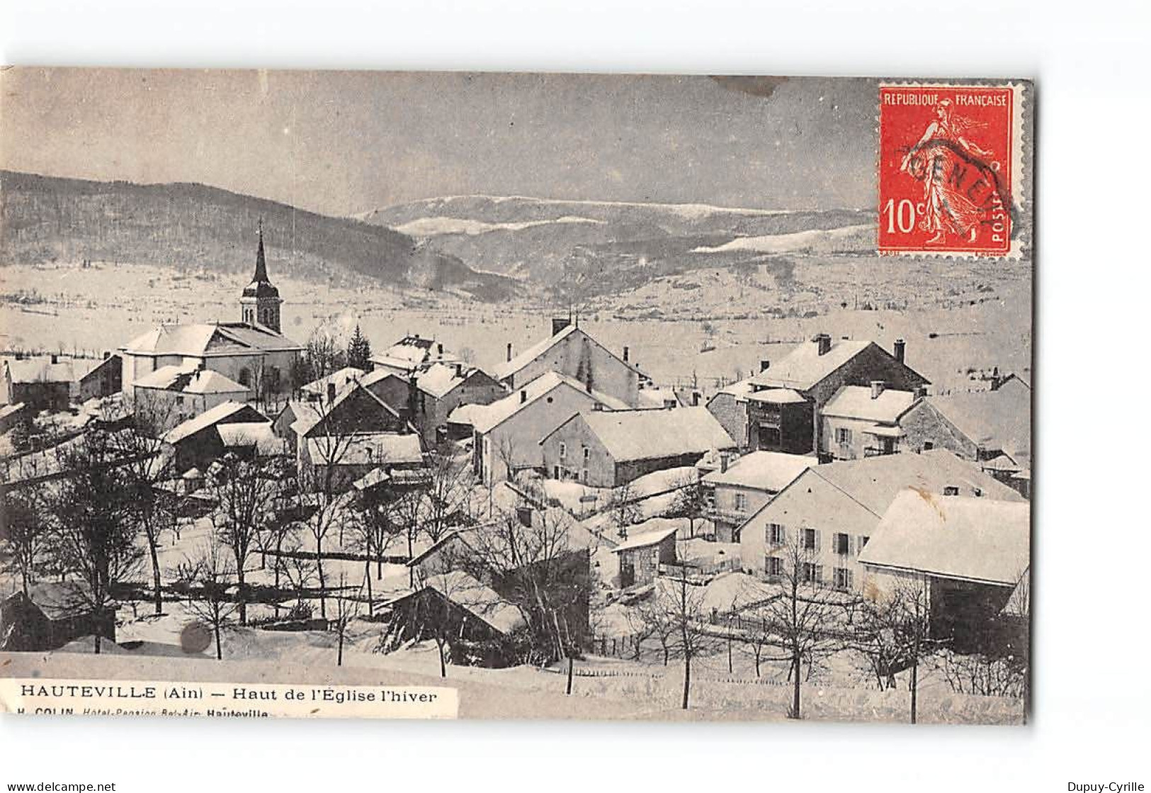 HAUTEVILLE - Haut De L'Eglise L'hiver - Très Bon état - Hauteville-Lompnes