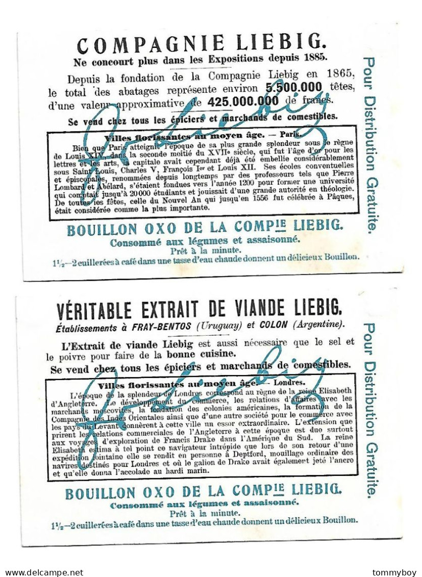 S 884, Liebig 6 Cards, Villes Florissantes Au Moyen âge - Liebig