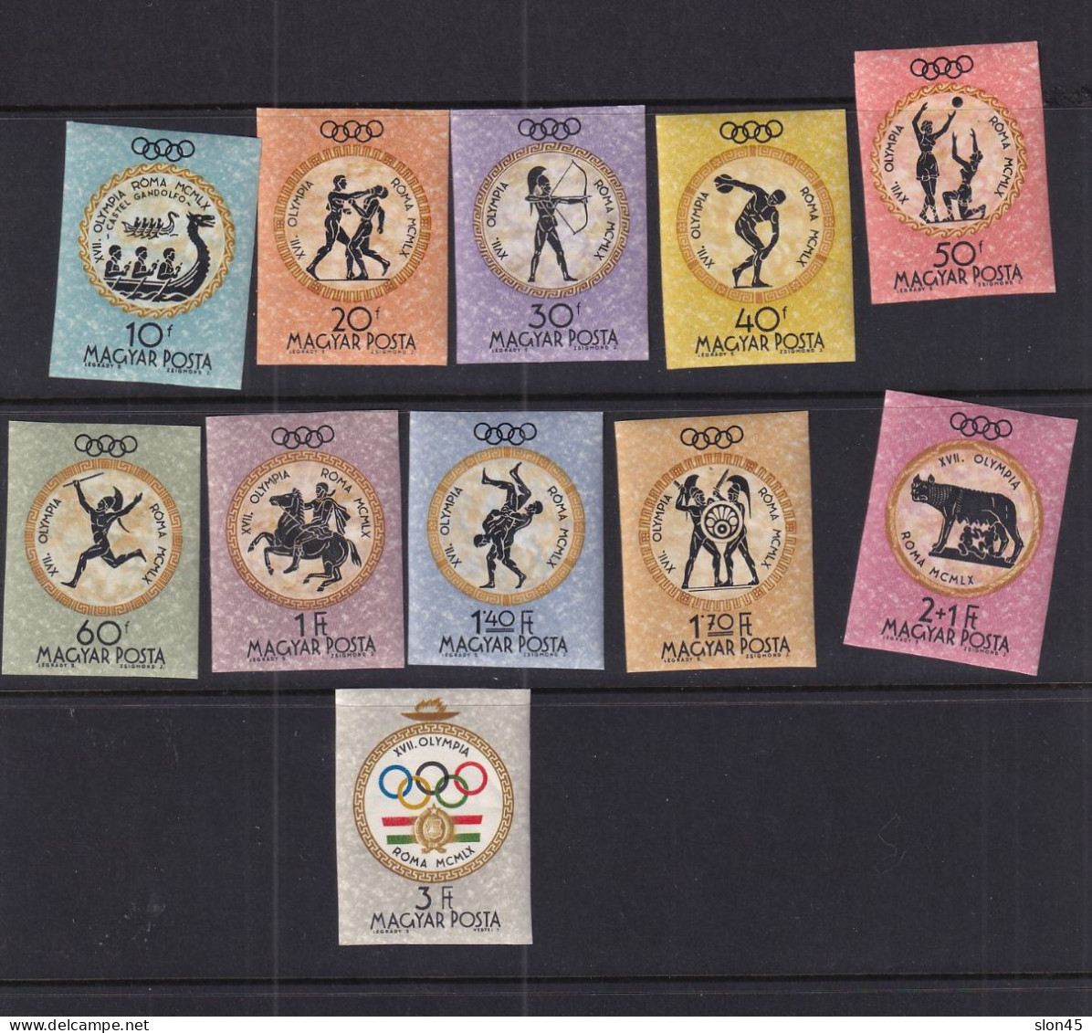 Hungary 1960 Olympic Games MNH Imperf Mi 1686-96 Rome 160587 - Summer 1960: Rome