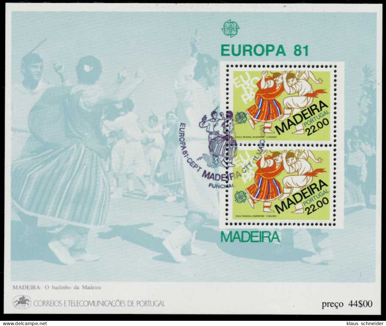 MADEIRA Block 2 ESST Zentrisch Gestempelt S00E086 - Madeira