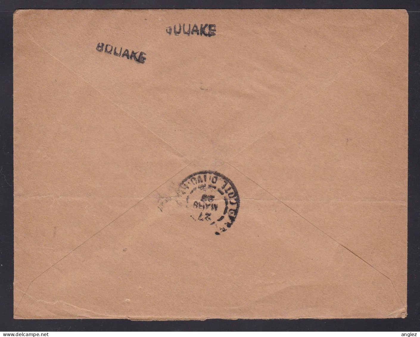 France / AOF / Cote D'Ivoire / Ivory Coast - 1928 Commercial Cover Bouake To St. Etienne - Storia Postale