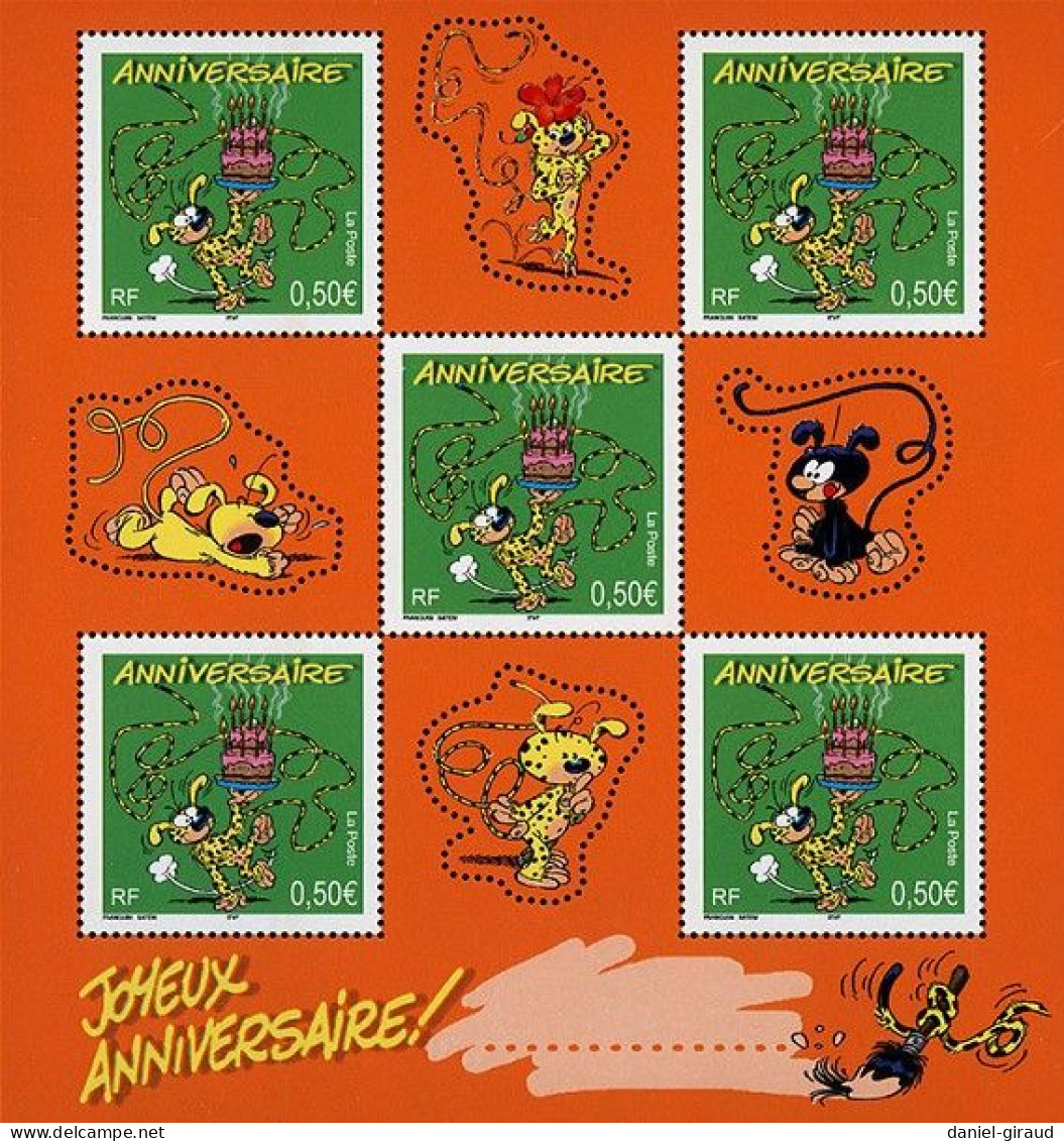 France 2003 Bloc-feuillet MNH ** N°YT BF58 : Bloc Anniversaire Marsupilami - Neufs