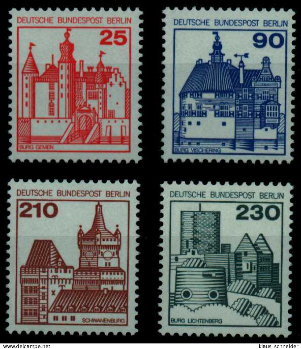 BERLIN DS BURGEN U. SCHLÖSSER Nr 587-590 Postfrisch S5F58AE - Unused Stamps