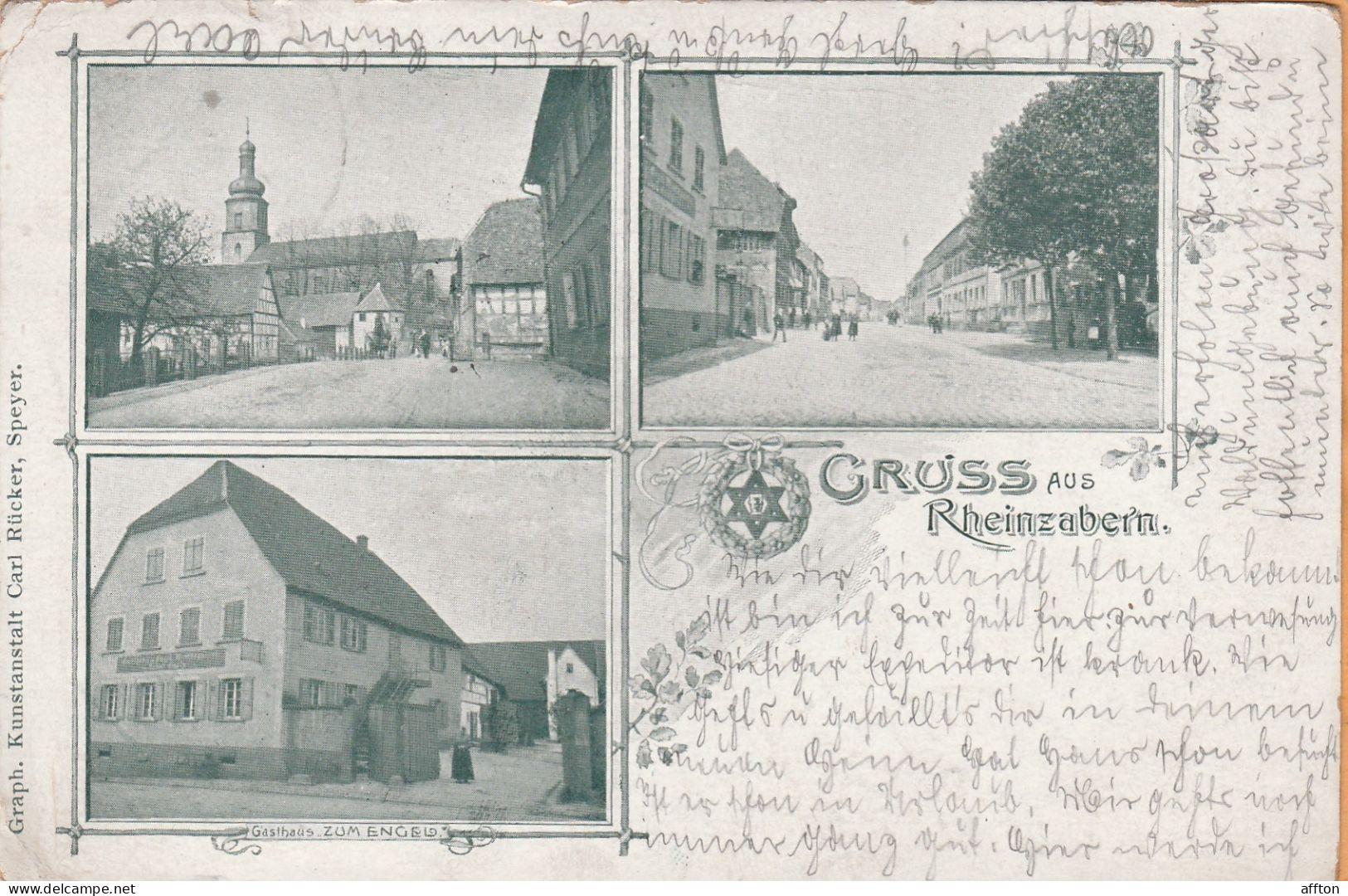 Gruss Aus Rheinzabern Germany 1900 Postcard - Germersheim