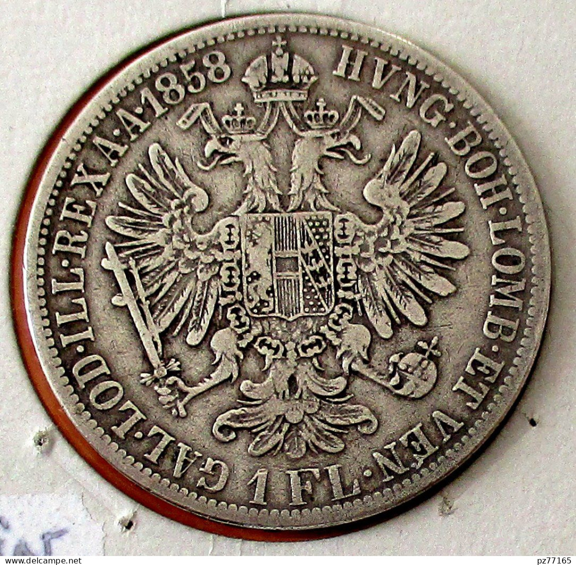 AUTRICHE. 1 FLORIN 1858..TTB, .  Argent.. Silver. - Austria