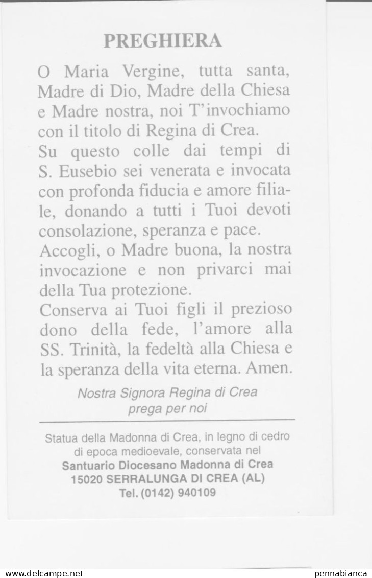 Madonna Di Crea (11 X 7 ) - Images Religieuses