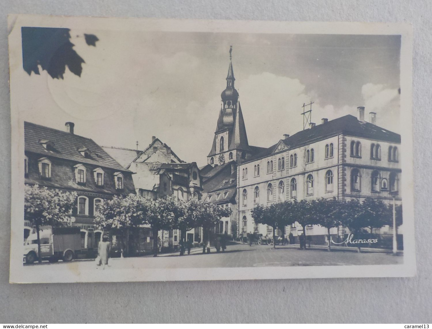 AU PLUS RAPIDE -  ALLEMAGNE  -   BEAU TIMBRE SAAR  SUR CARTE POSTALE - FORMAT CPA 1950 - Otros & Sin Clasificación