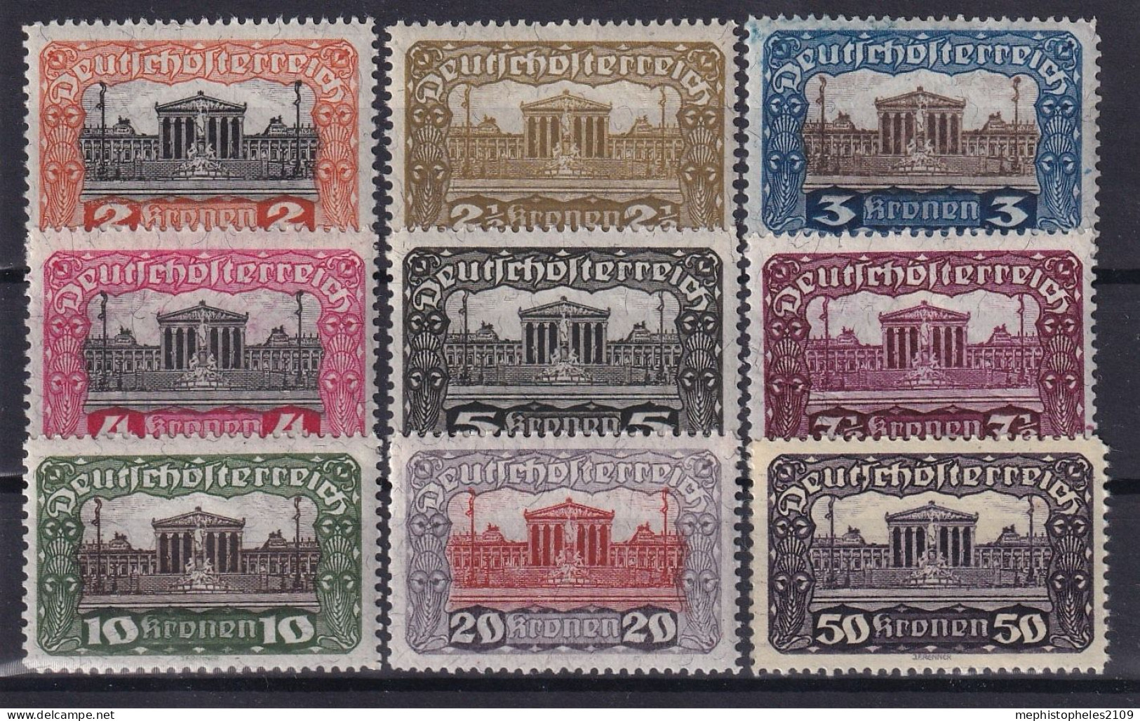 AUSTRIA 1919/21 - MNH/MLH - ANK 284-292 - Neufs