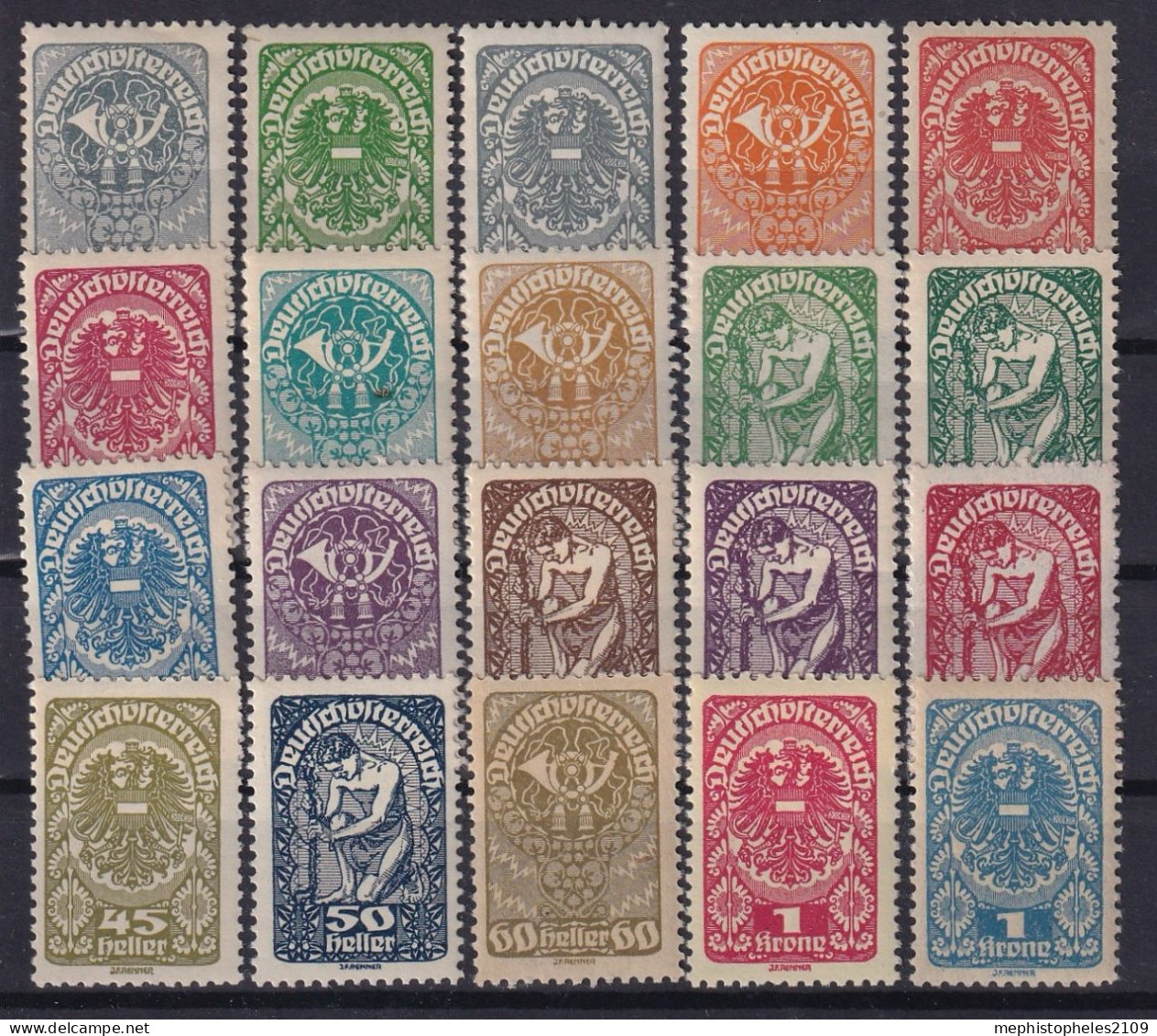 AUSTRIA 1919 - MNH - ANK 255x-274x - Complete Set! - Ungebraucht