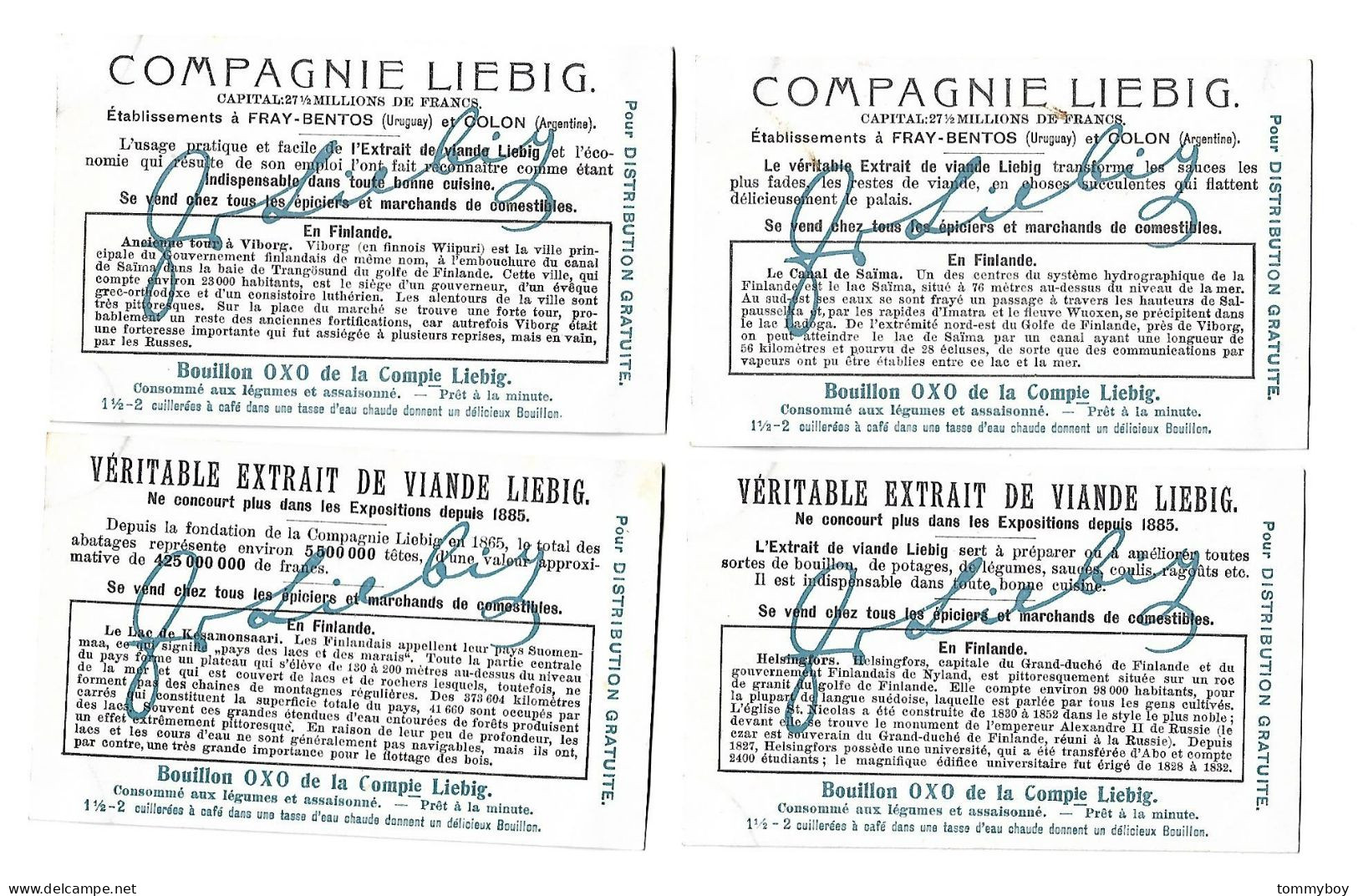 S 895, Liebig 6 Cards, En Finlande - Liebig