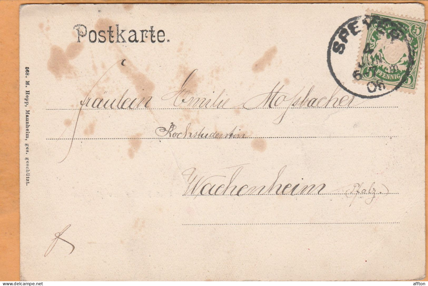 Ludwigshafen Am Rhein  Germany 1906 Postcard - Ludwigshafen