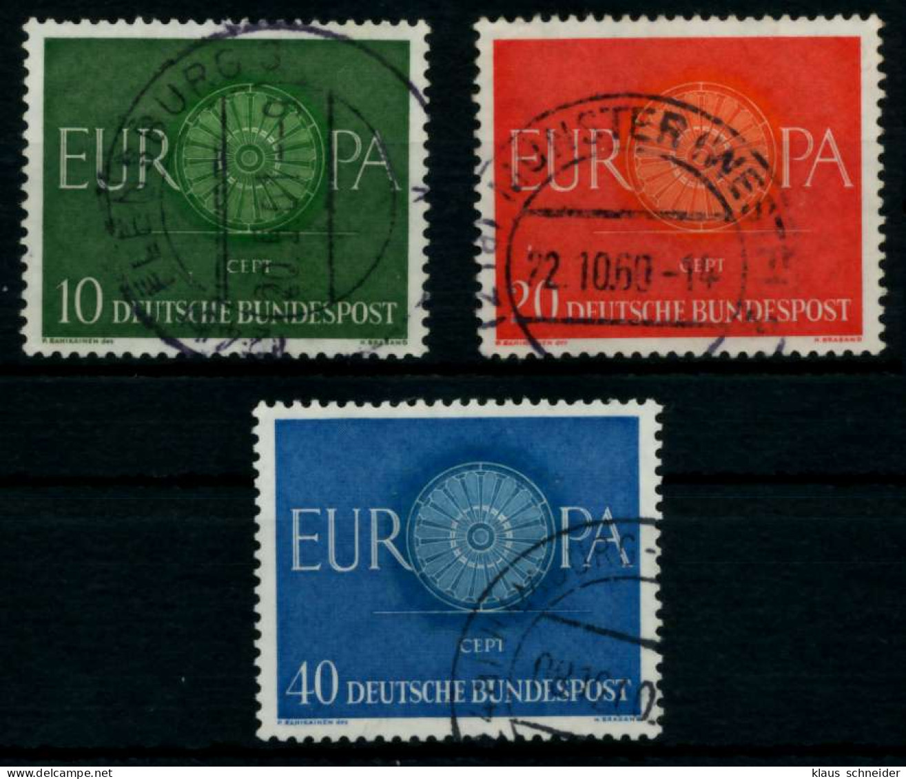 BRD BUND 1960 Nr 337-339 Gestempelt X95CCF6 - Used Stamps