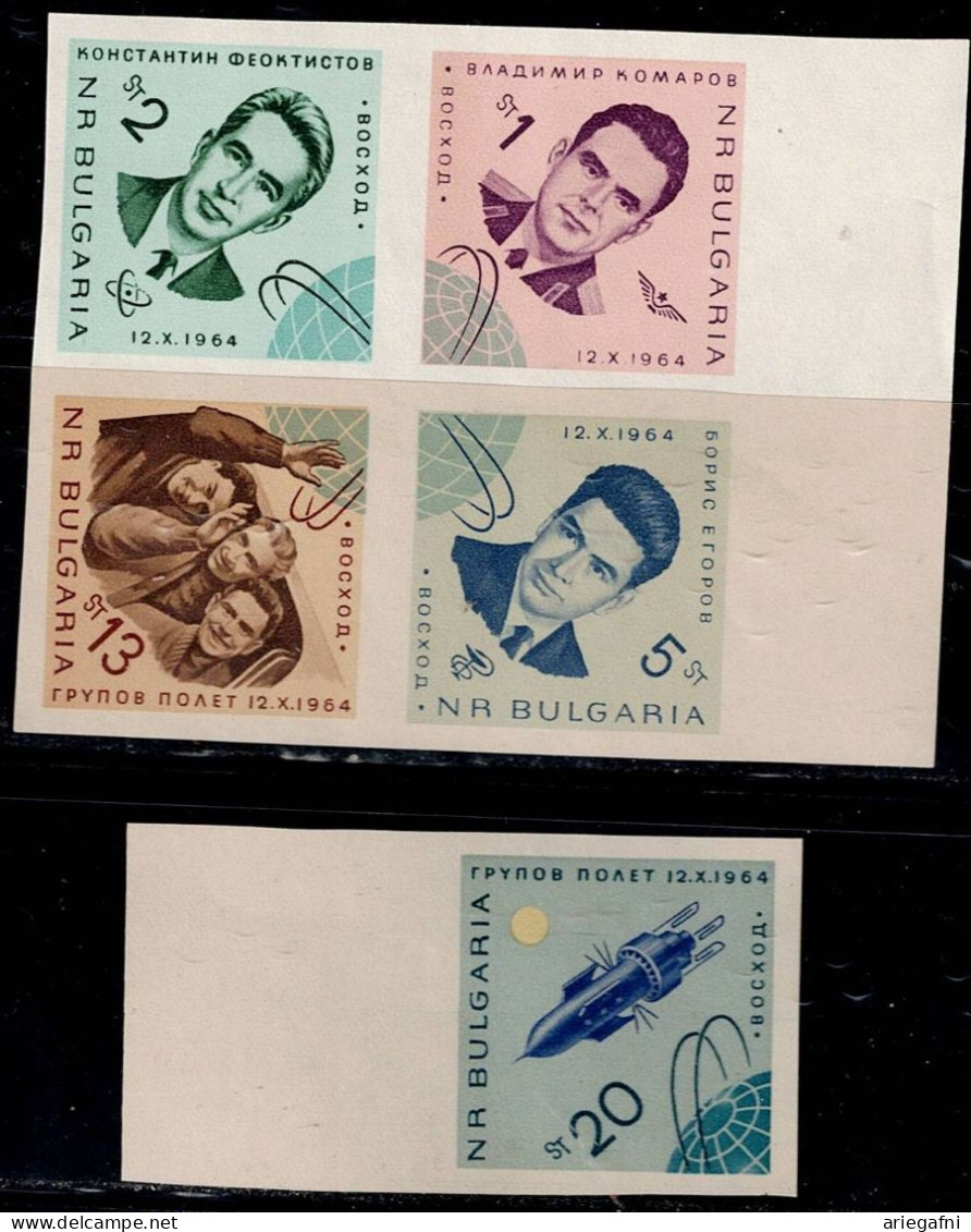 BULGARIA 1965 SPACE MI No 1517-21 MNH VF!! - Neufs