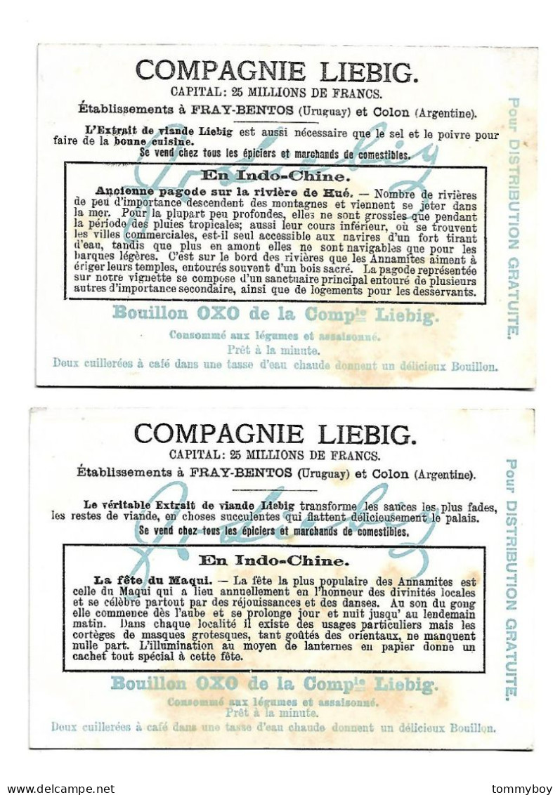 S 904, Liebig 6 Cards, En Indochine (spots Backsides) - Liebig
