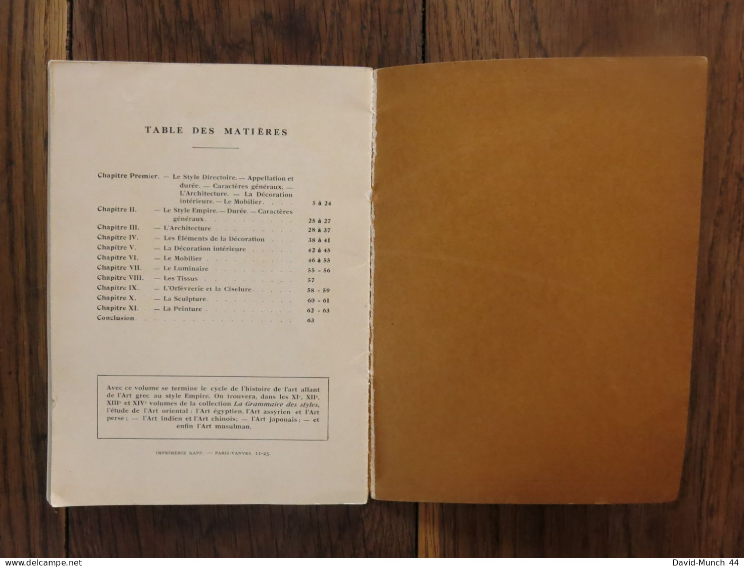 Le style Empire, Le style directoire de Henry Martin. Paris, Librairie d'Art R. Ducher, La Grammaire Des Styles. 1925