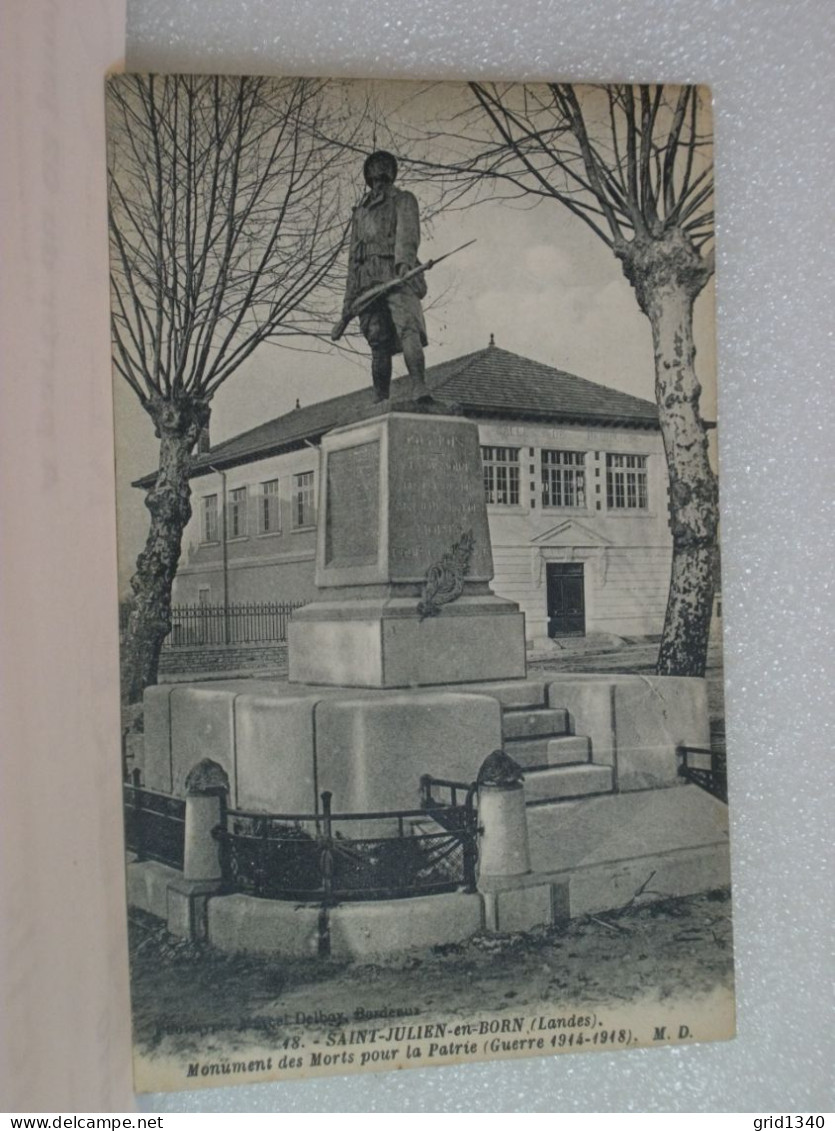 L 5236 CPA 1936 - 40 SAINT JULIEN EN BORN - MONUMENT DES MORTS POUR LA PATRIE (GUERRE 1914-1918) - Oorlogsmonumenten