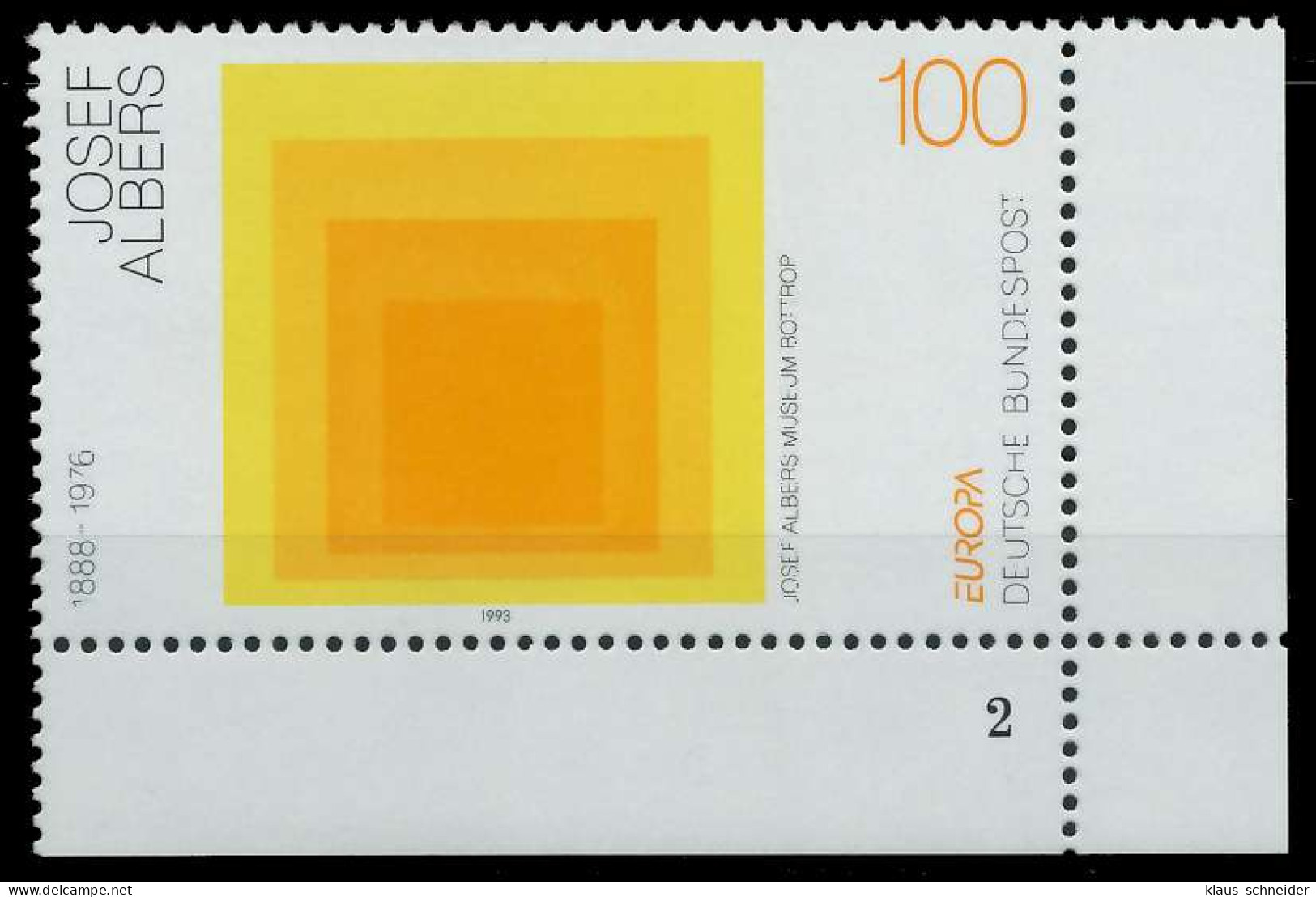 BRD BUND 1993 Nr 1674 Postfrisch FORMNUMMER 2 S54447E - Unused Stamps