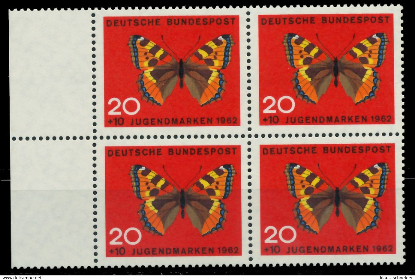 BRD 1962 Nr 378 Postfrisch VIERERBLOCK SRA X7E896A - Unused Stamps