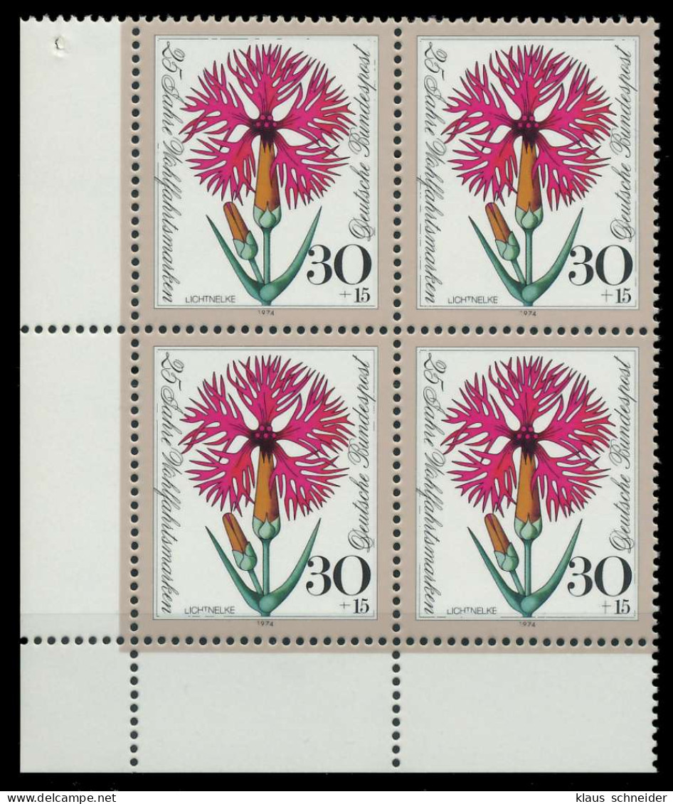 BRD 1974 Nr 818 Postfrisch VIERERBLOCK ECKE-ULI X7FFDBE - Unused Stamps