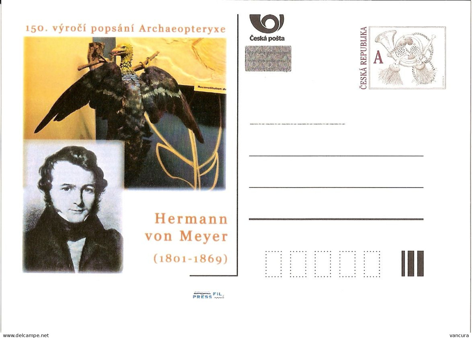 CDV C Czech Republic Hermann Von Mayer/Archeopteryx 2011 - Fossili